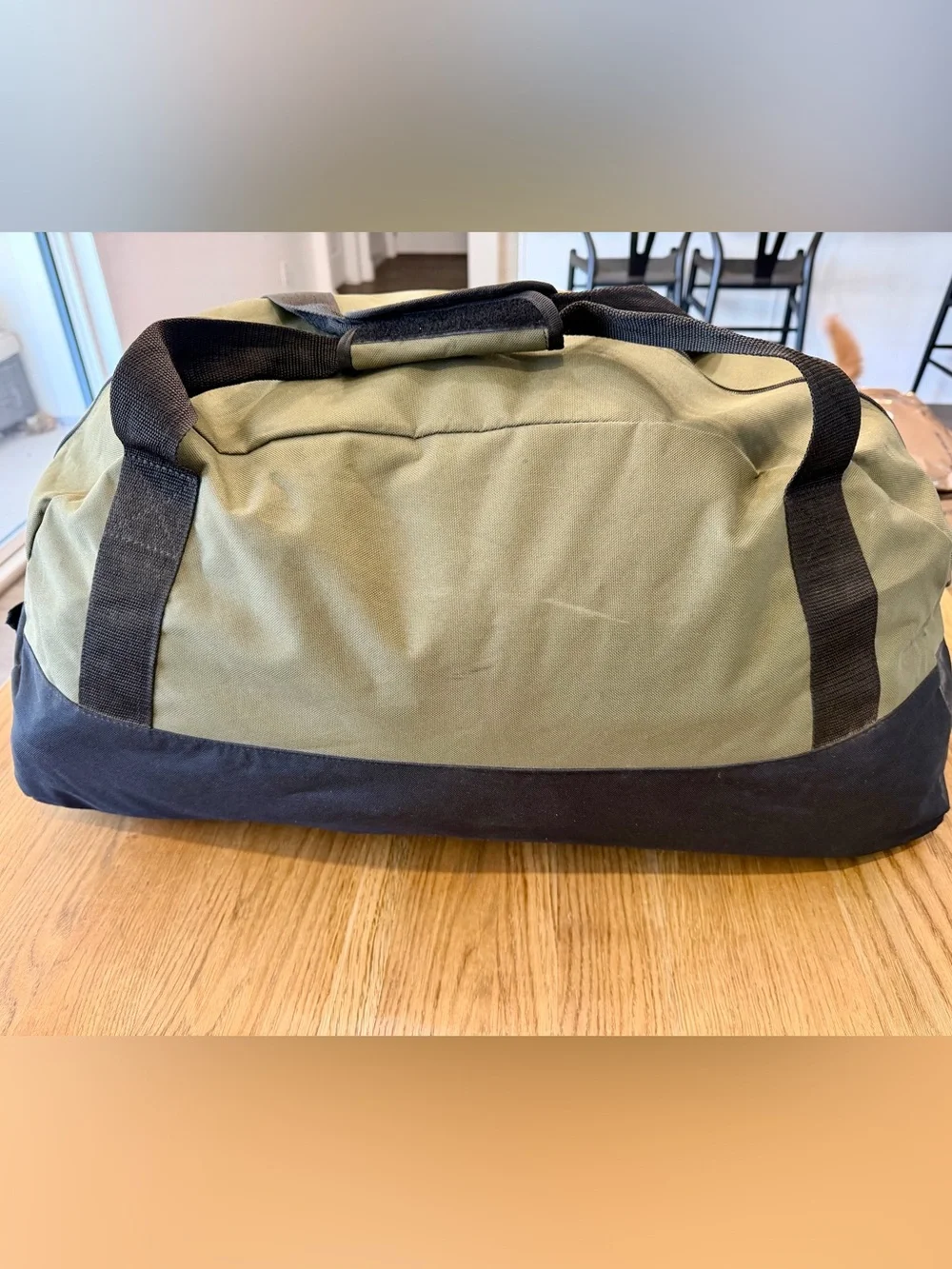 Rome Large Canvas Duffel Bag Travel Gym Weekender Carry On Green Black 26